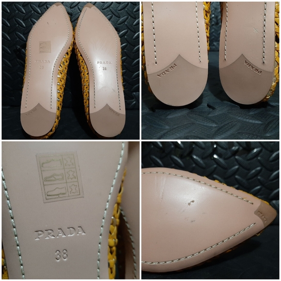 PRADA Calzature Donna woven leather slip-on PRADA size 38 US size 8 - Picture 8 of 11